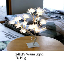 Load image into Gallery viewer, Night Light Home Decoration Bonsai Style Party Cherry Tree Shape LED Light DIY Firework Christmas Gift Plants Switch Copper